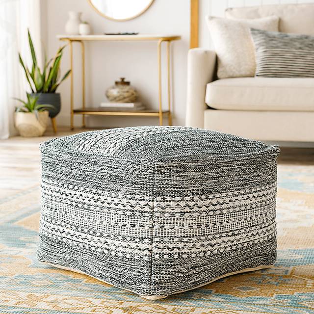 Aberfoyle Black Ottoman - Thumbnail - Image 4