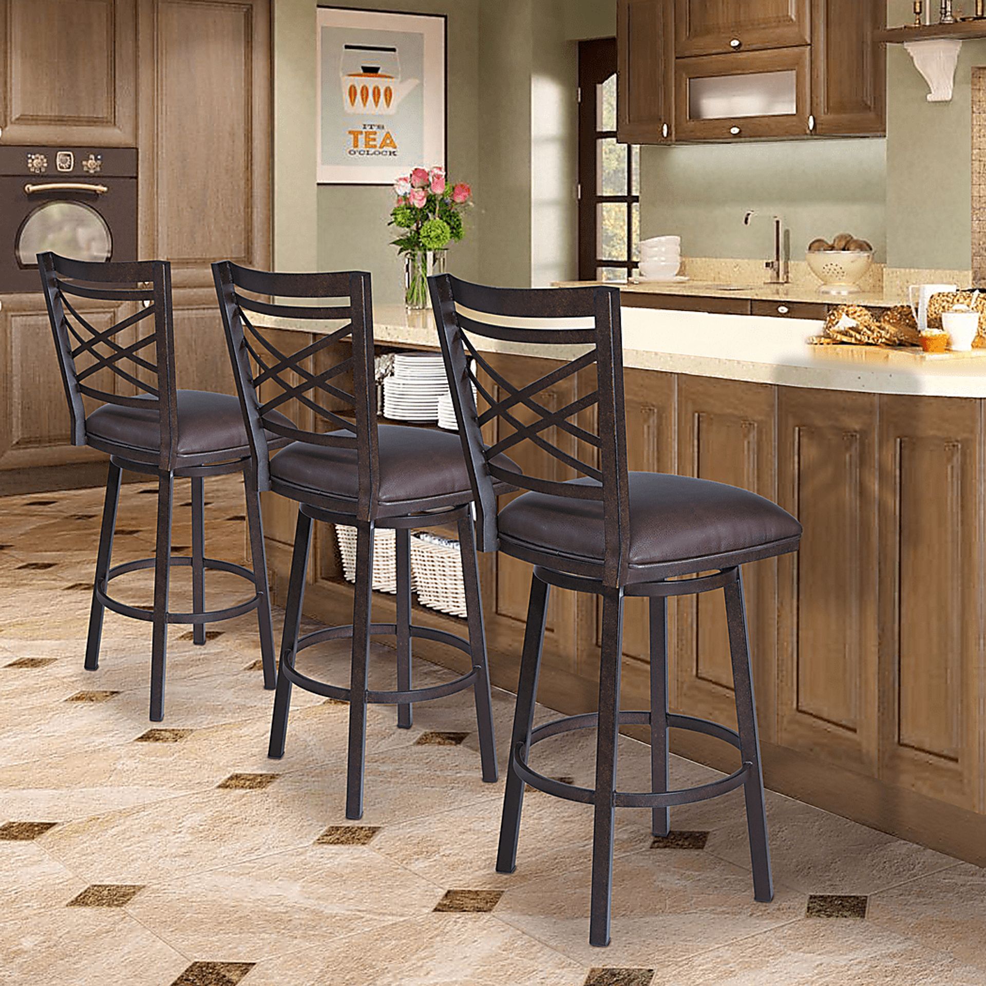 Abergreen Brown Fargo Bar Stool - Image 2