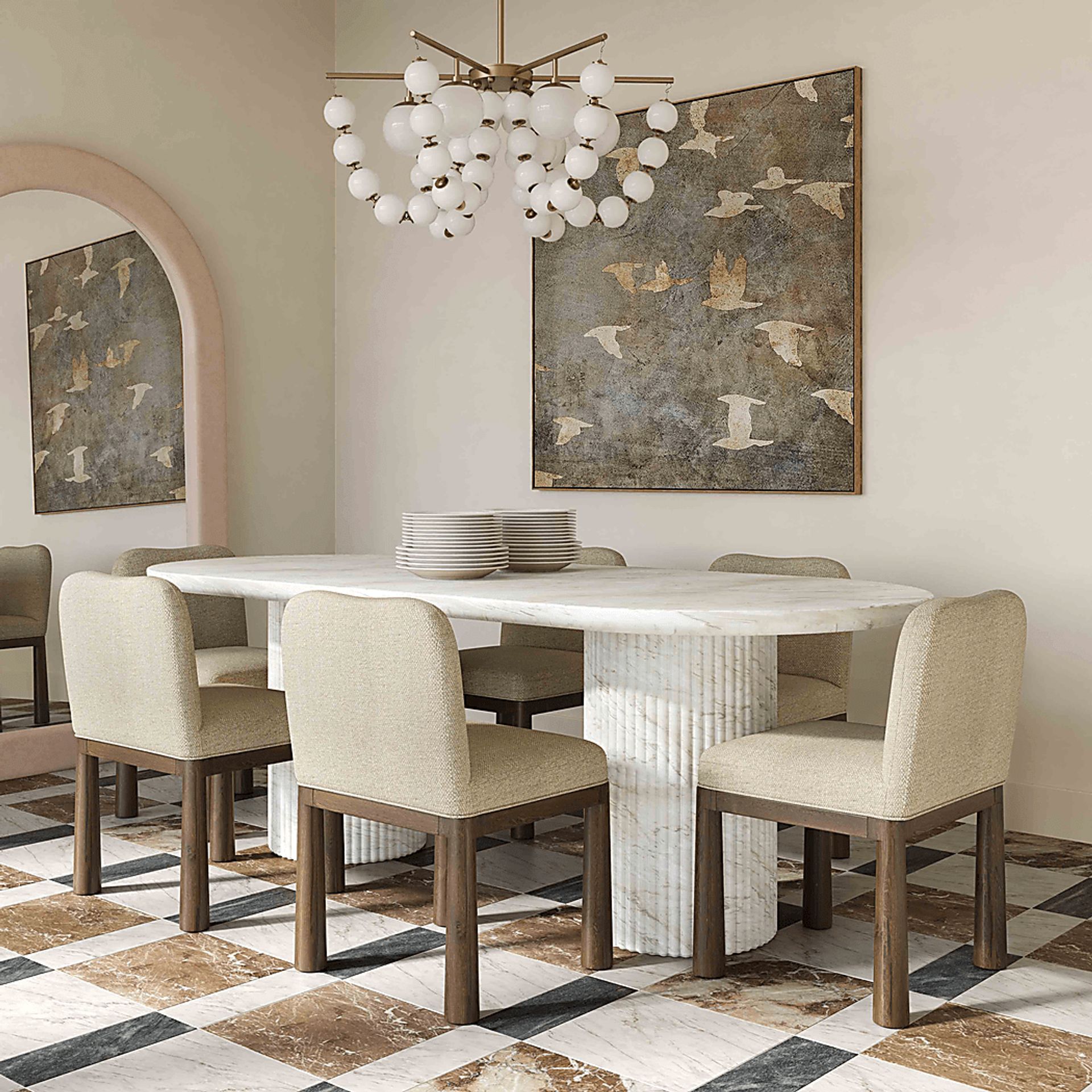 Aberjona White Dining Table - Image 2