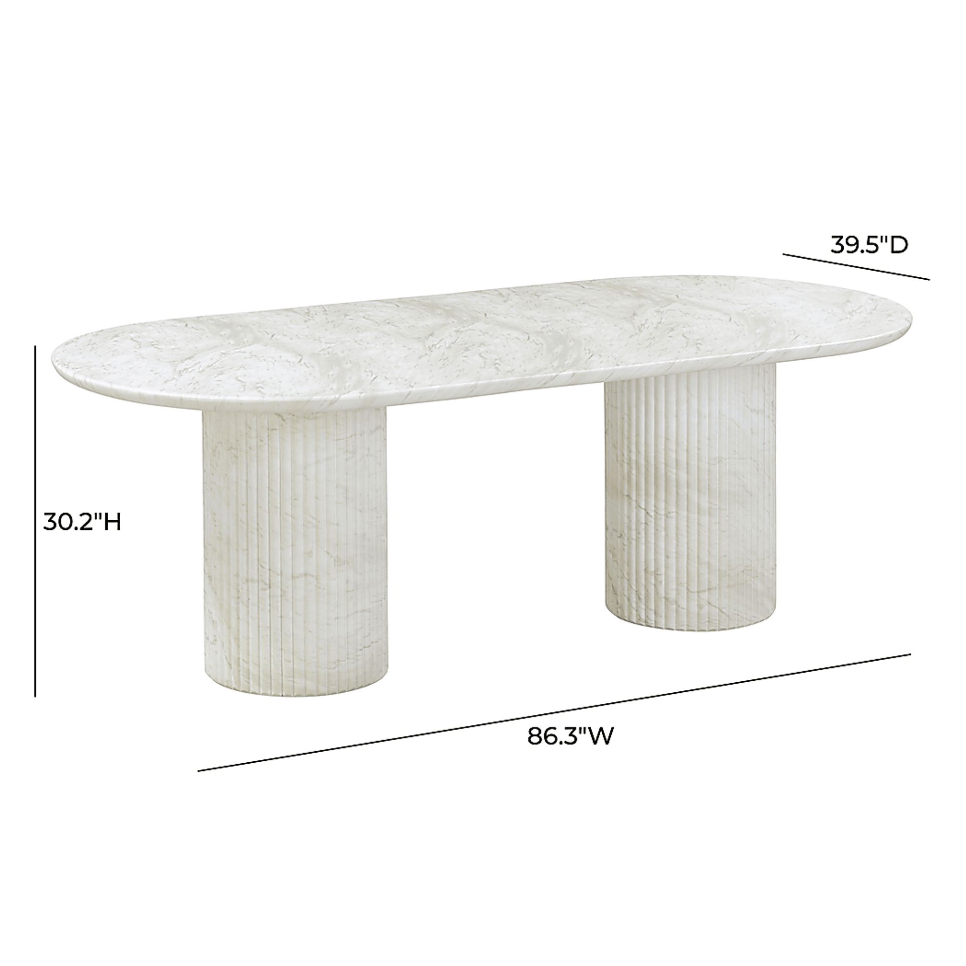 Aberjona White Dining Table - Image 7