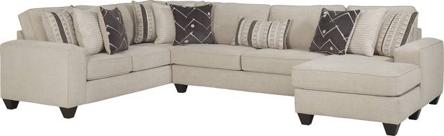 Aberlin Court Beige 3 Pc Sleeper Sectional - Thumbnail - Image 1