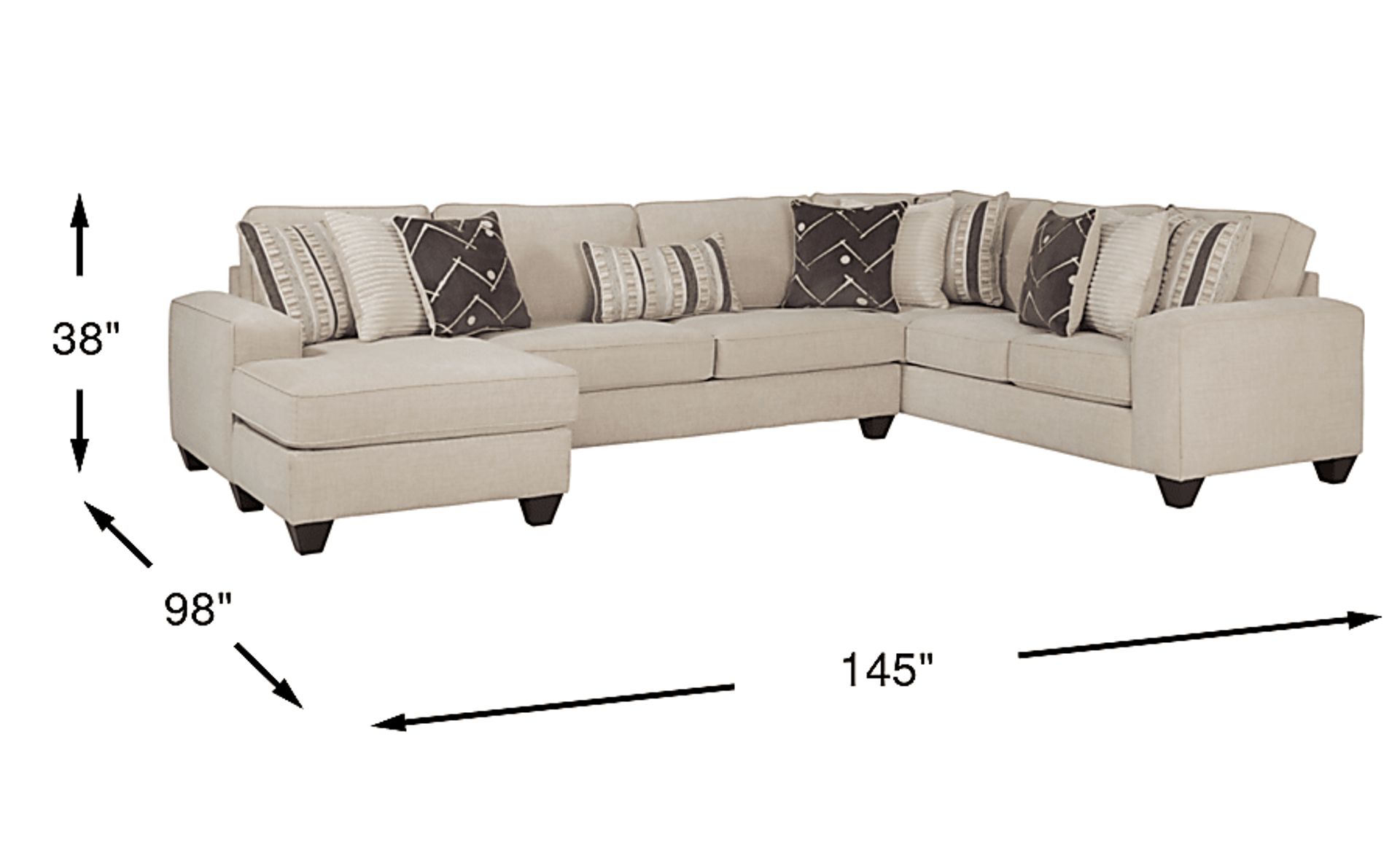 Dimension Image. Please refer to the Dimension Tab on this page for dimension details.