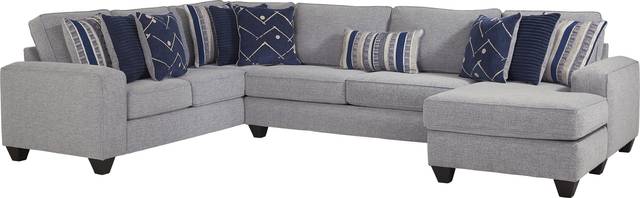 Aberlin Court Blue 3 Pc Sectional - Thumbnail - Image 1