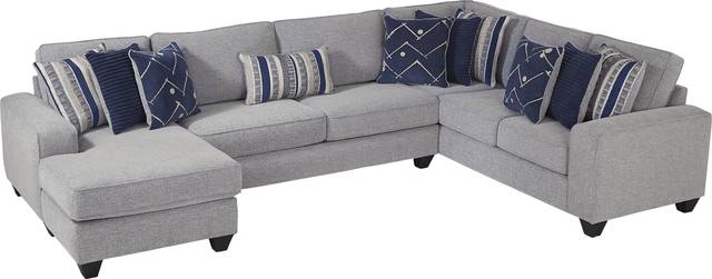 Aberlin Court Blue 6 Pc Sectional Living Room - Thumbnail - Image 3