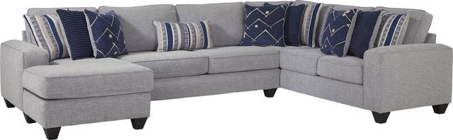 Aberlin Court Blue 6 Pc Sectional Living Room - Thumbnail - Image 2