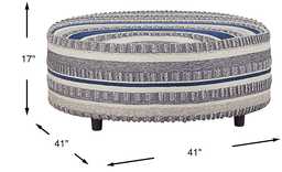 Aberlin Court Blue Fabric Cocktail Ottoman Rooms to Go