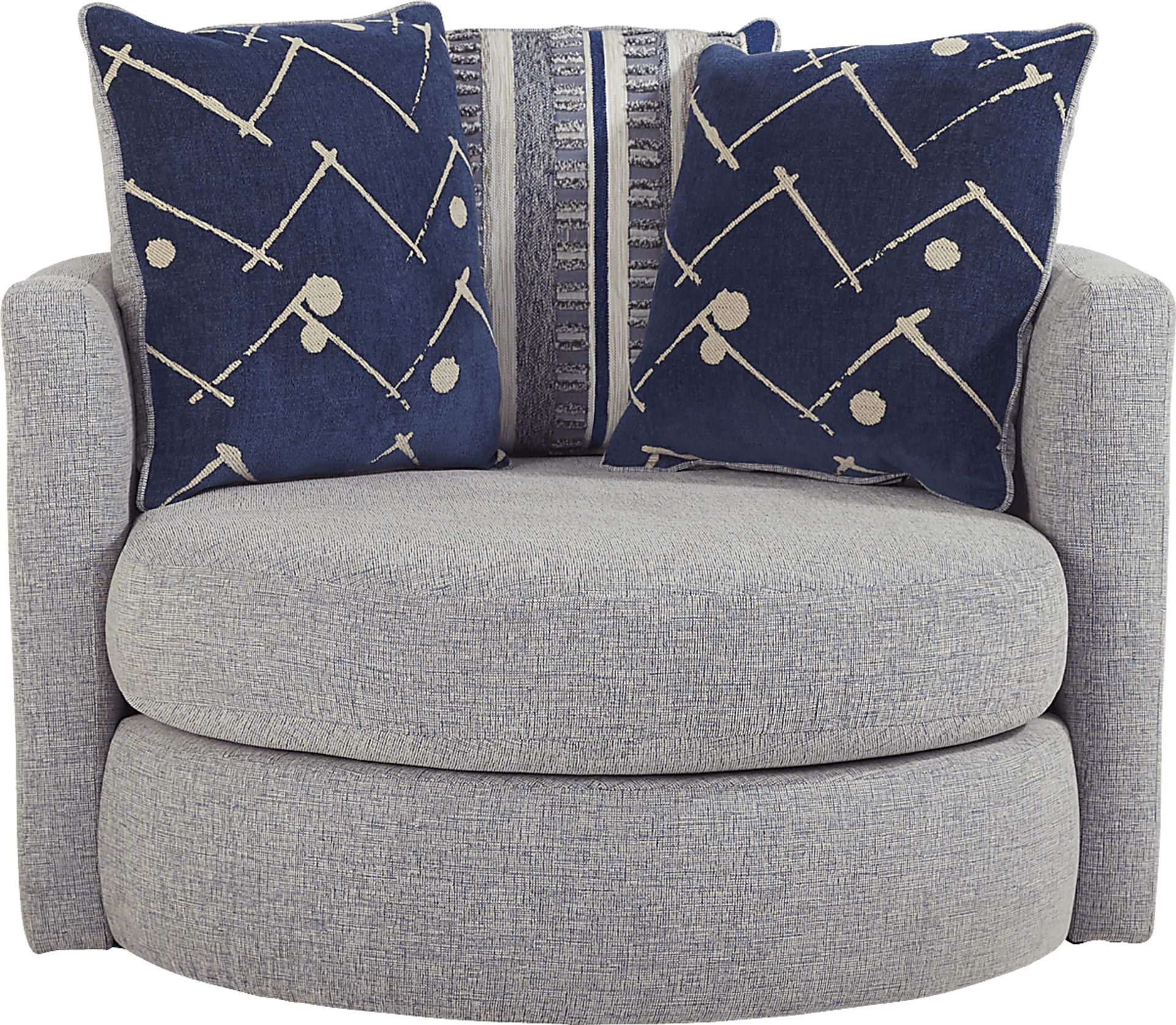 Aberlin Court Blue Swivel Chair - Image 2