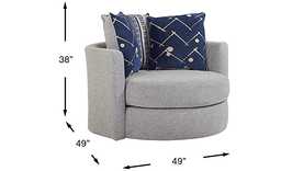 Aberlin Court Blue Fabric Swivel Chair Rooms to Go