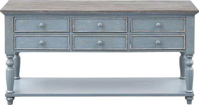Aberton Blue Sofa Table - Thumbnail - Image 2