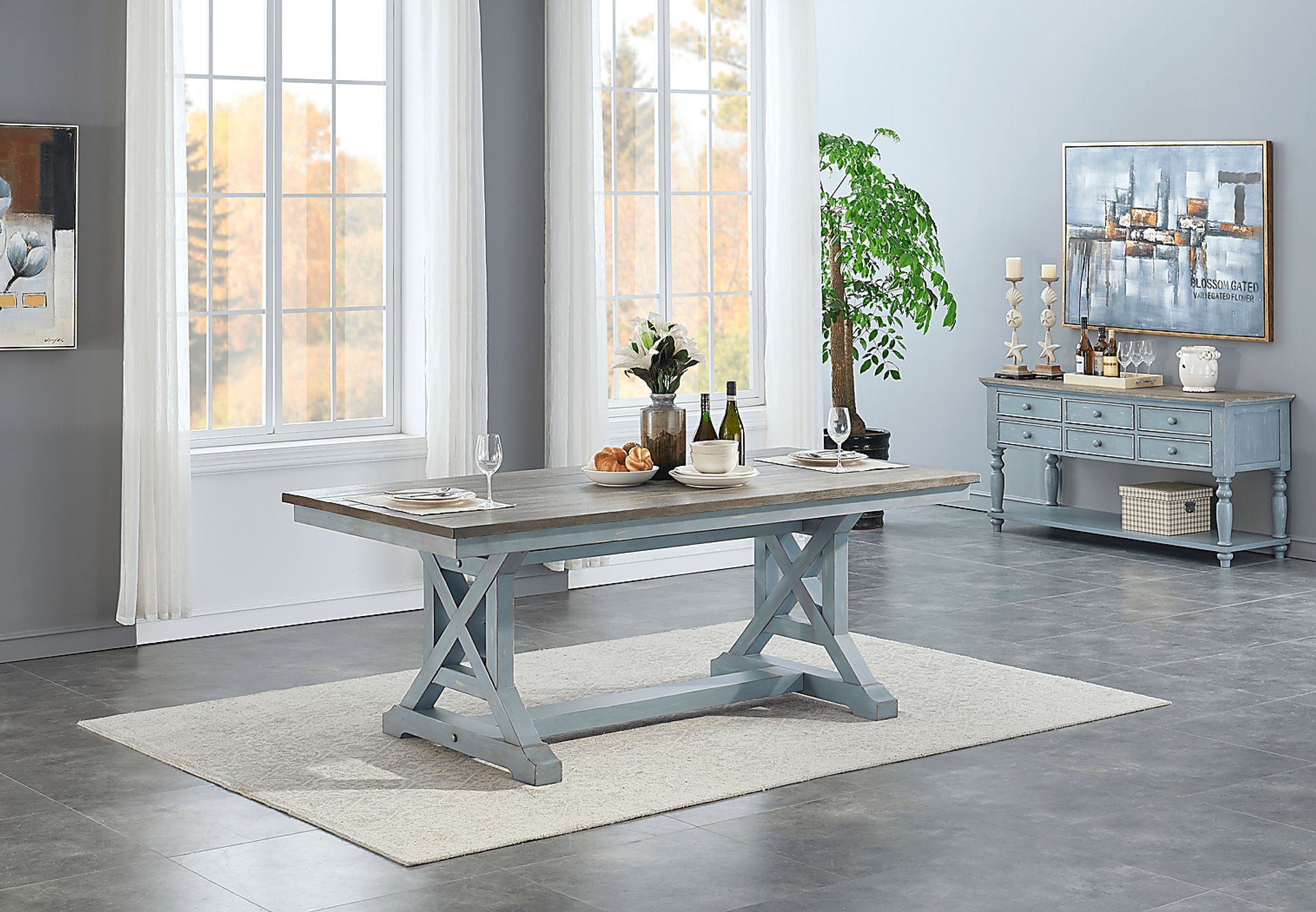 Aberton Blue Sofa Table - Image 5