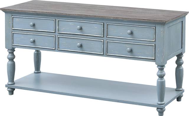Aberton Blue Sofa Table - Thumbnail - Image 1