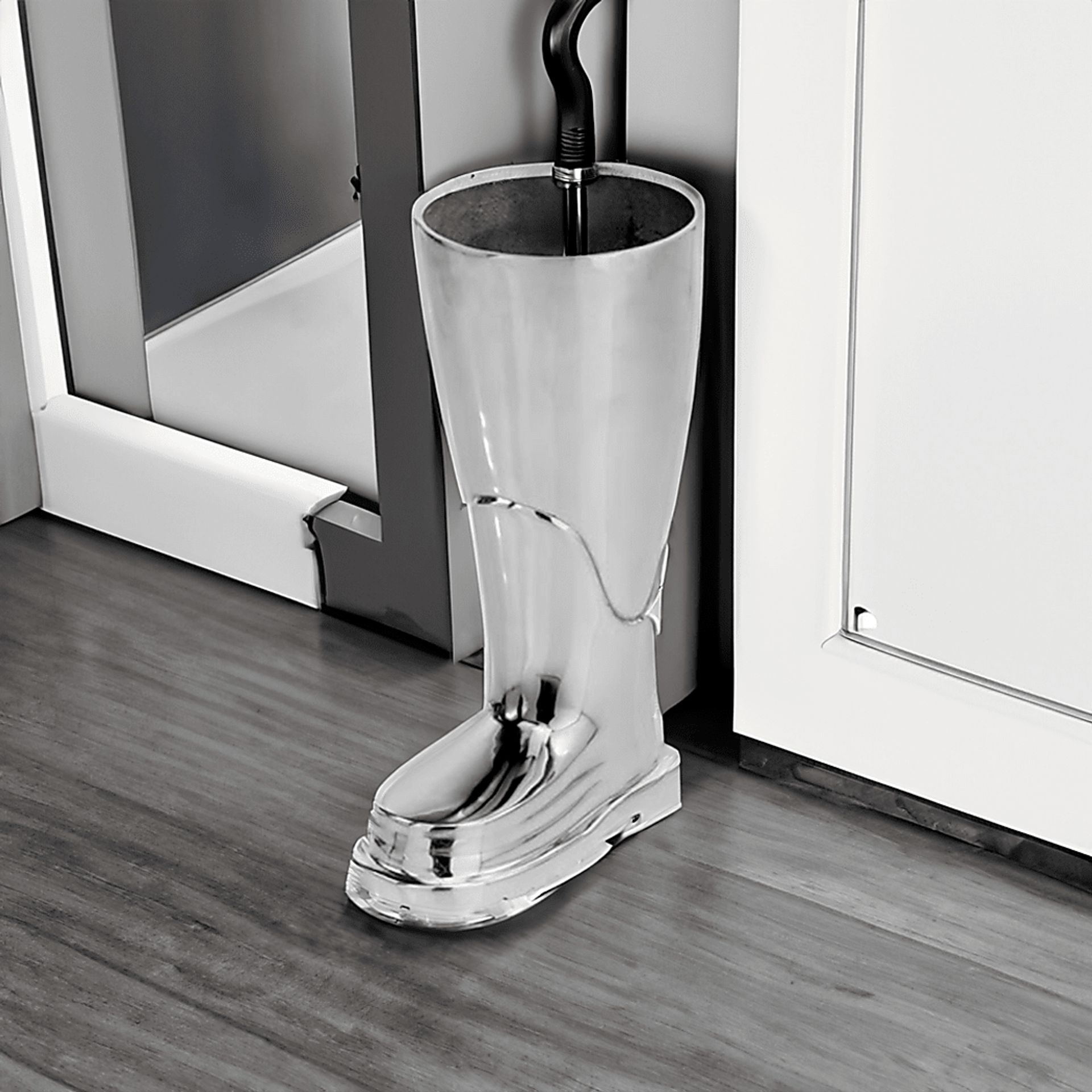 Abet Silver Umbrella Stand - Image 2