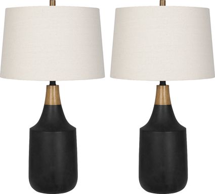 Abeyta Lane Black Table Lamps, Set of 2