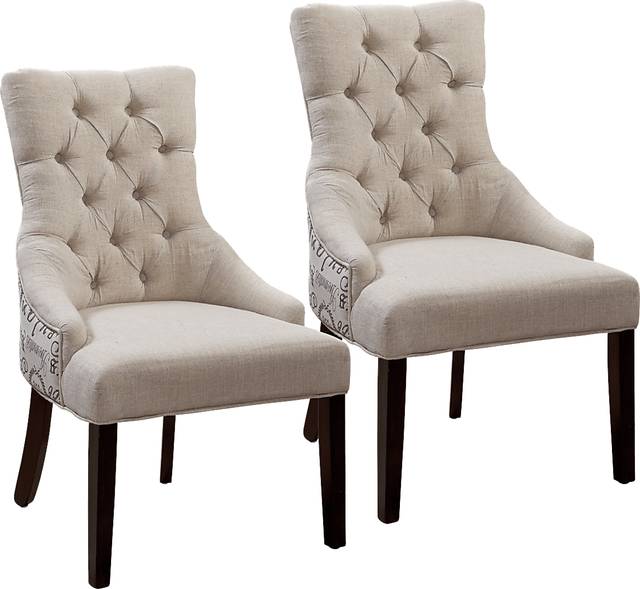 Abeyta Linen Dining Chair (Set of 2) - Thumbnail - Image 1