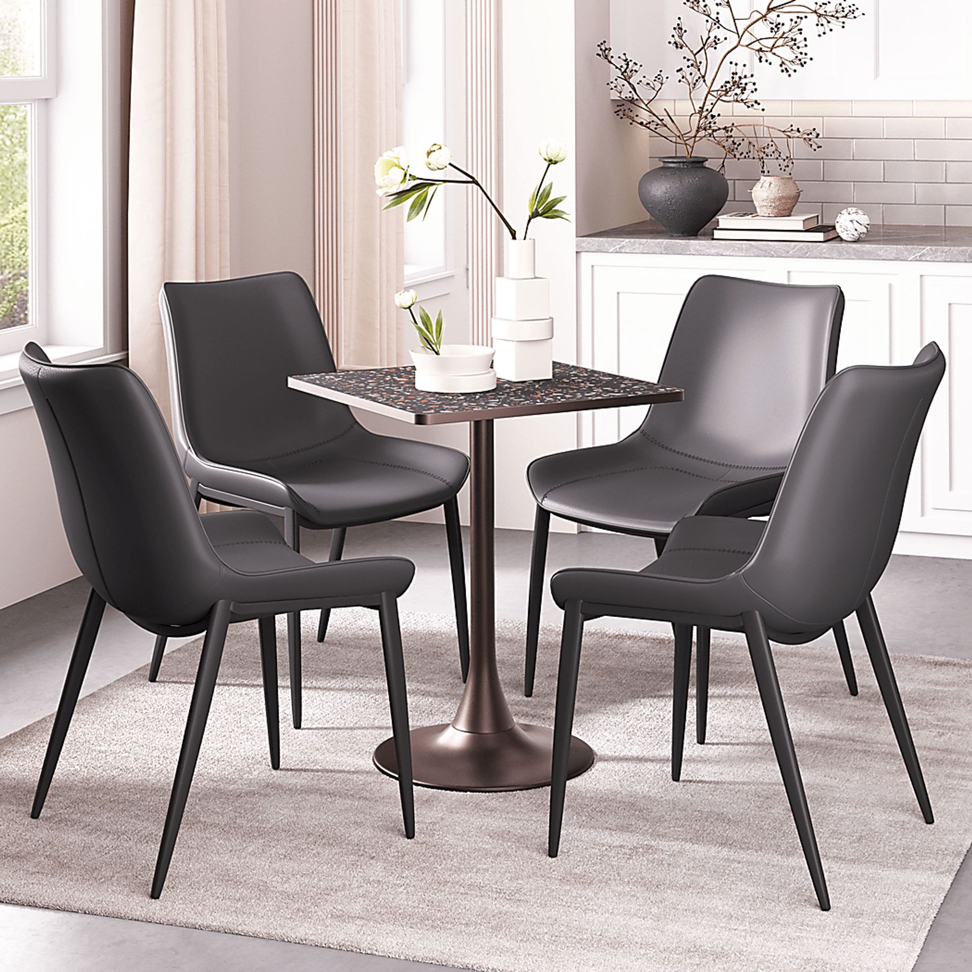 Abhira Black Dining Table - Image 3