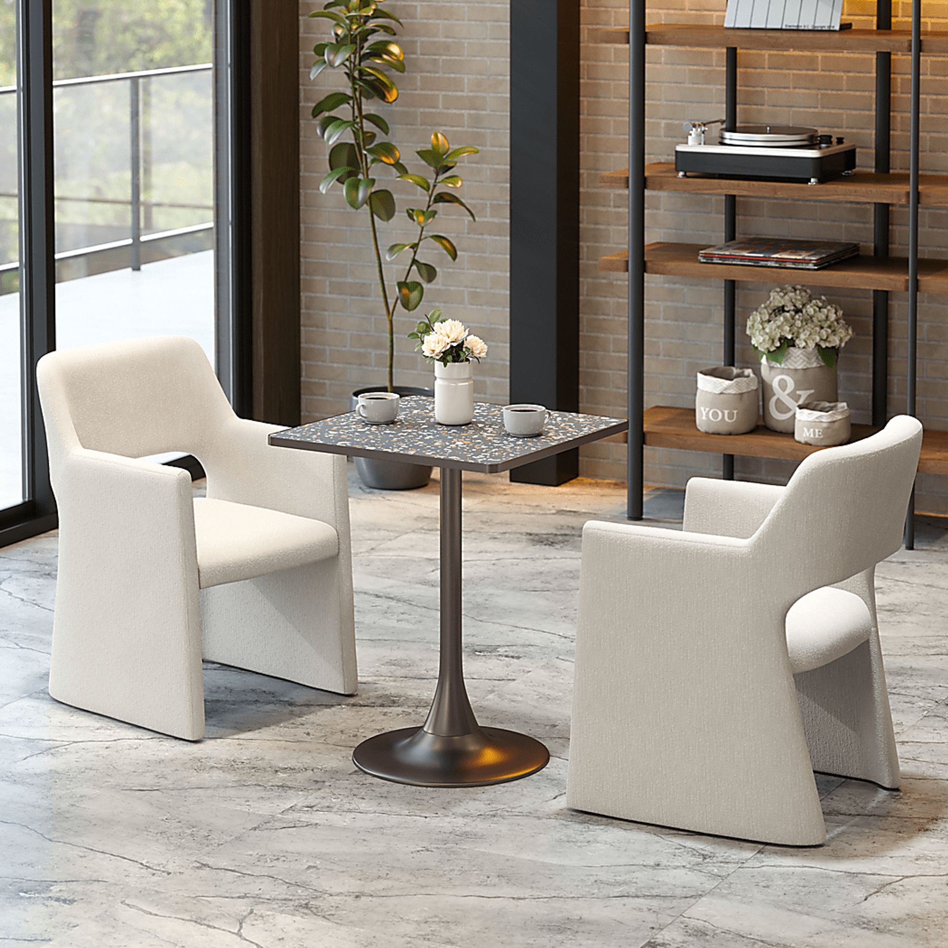 Abhira Black Dining Table - Image 4