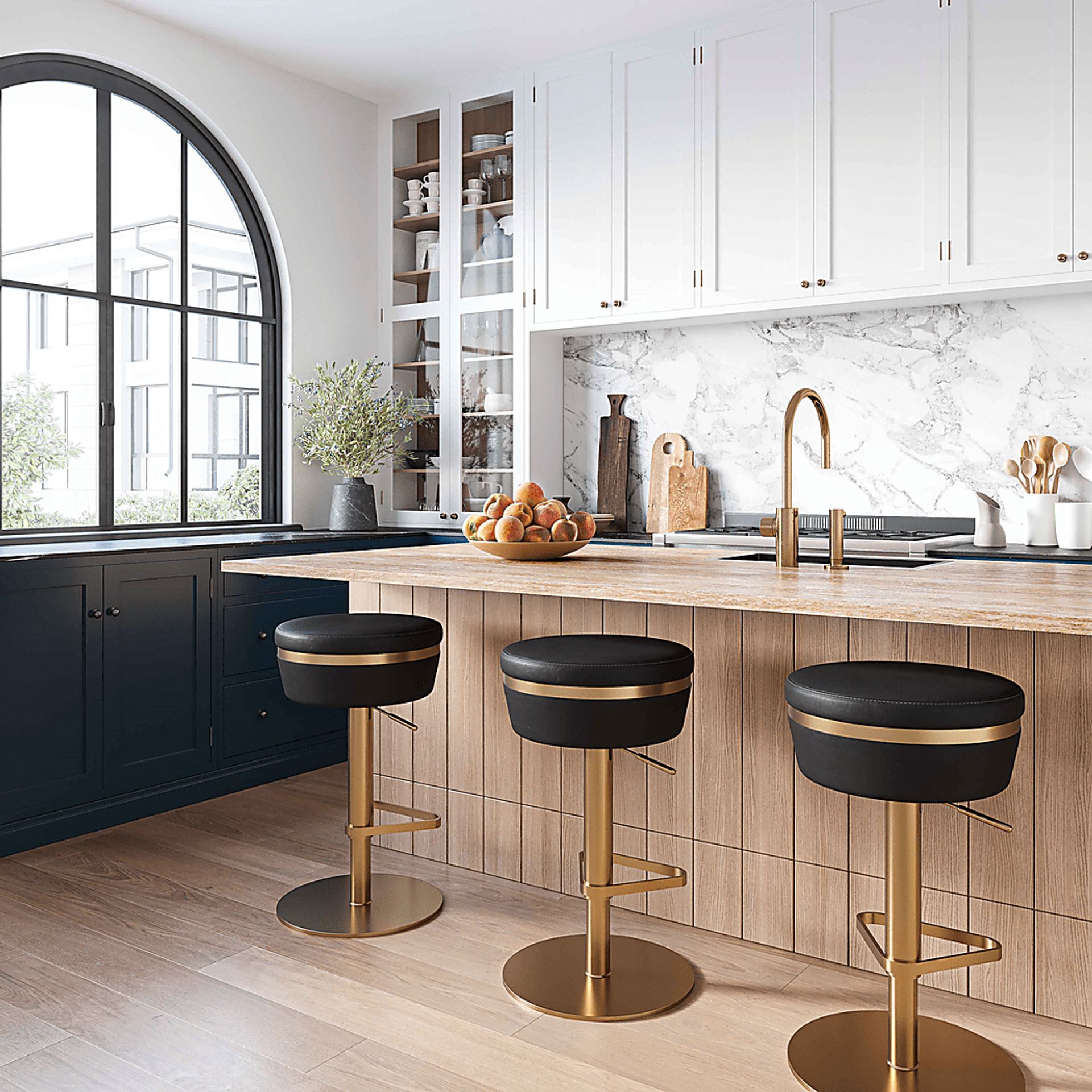 Abiaka Black Adjustable Stool - Image 2