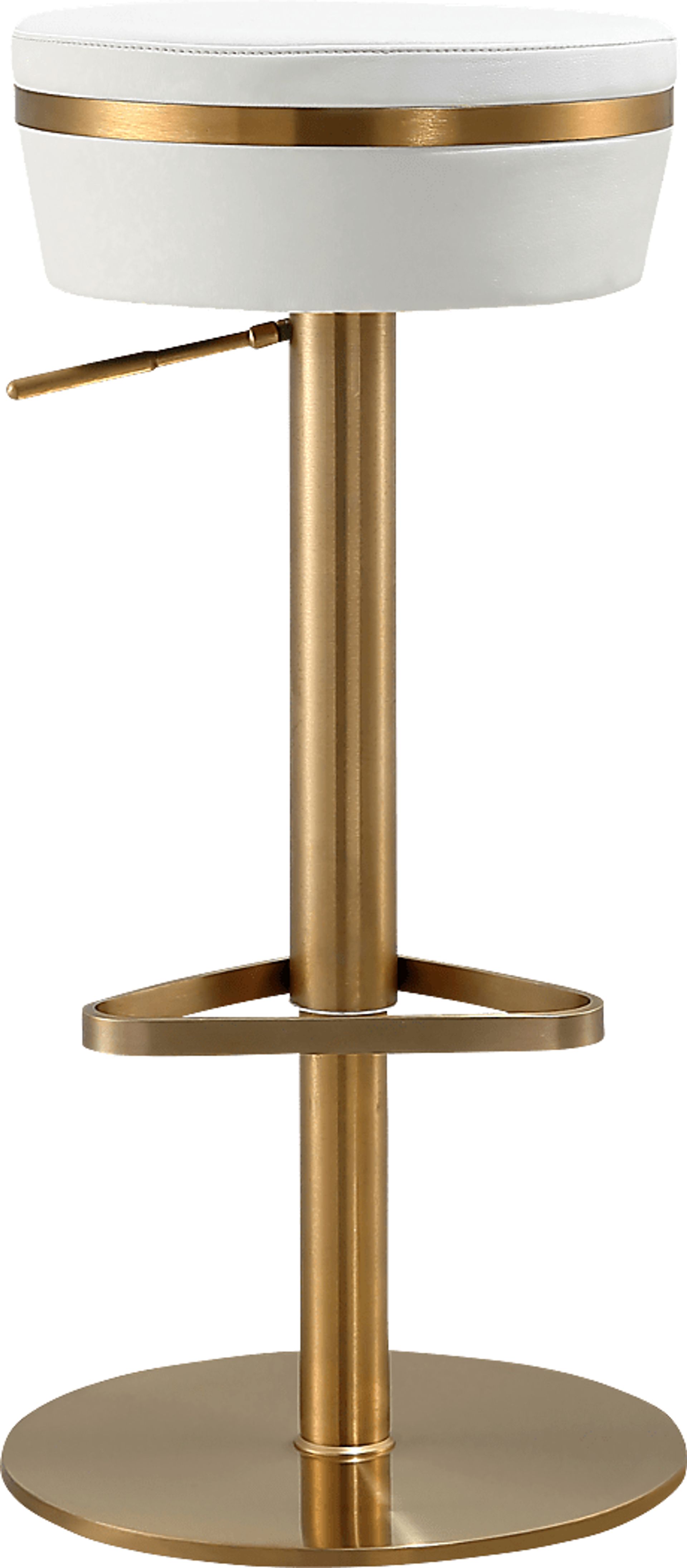 Abiaka White Adjustable Stool - Image 3