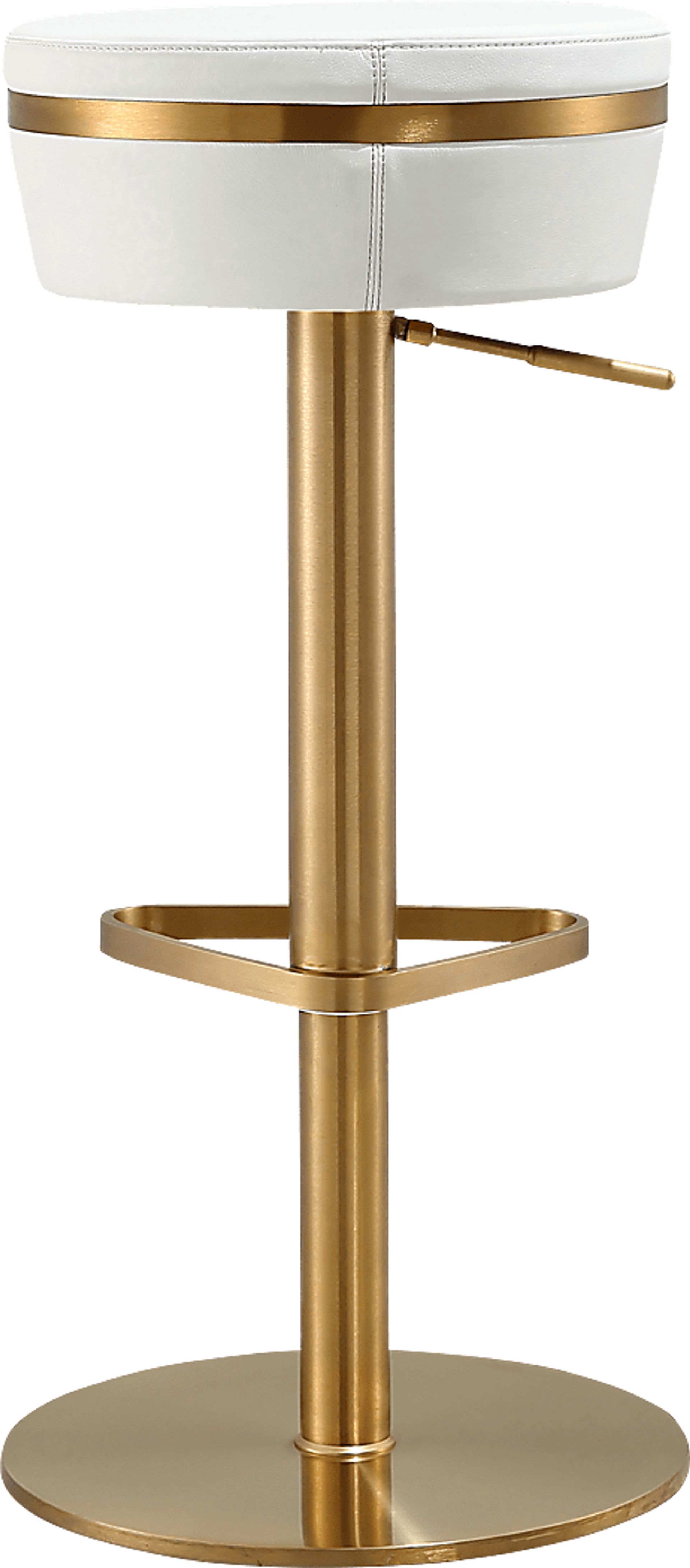 Abiaka White Adjustable Stool - Image 4