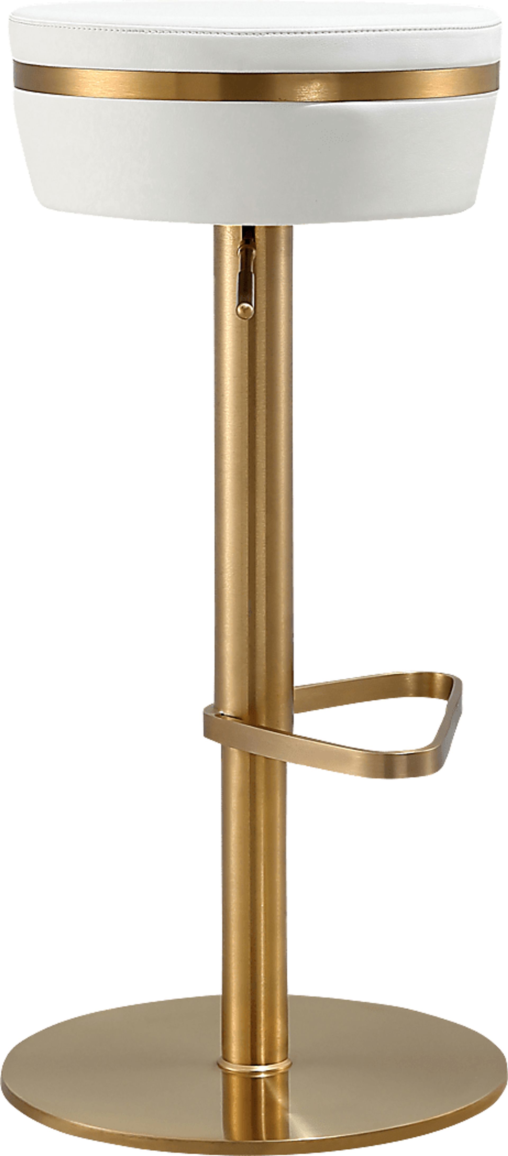 Abiaka White Adjustable Stool - Image 5