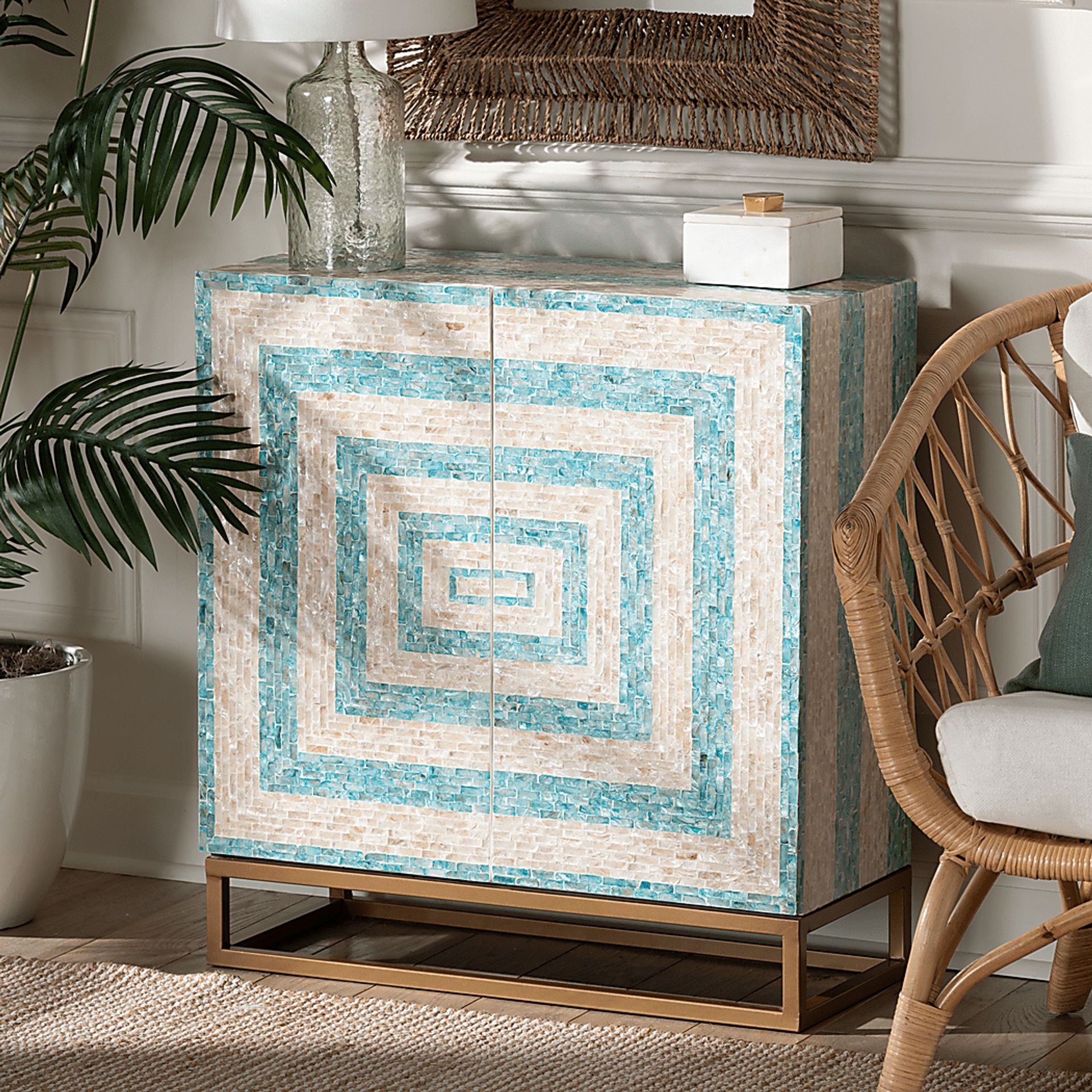 Abiathar Blue Accent Cabinet - Image 2