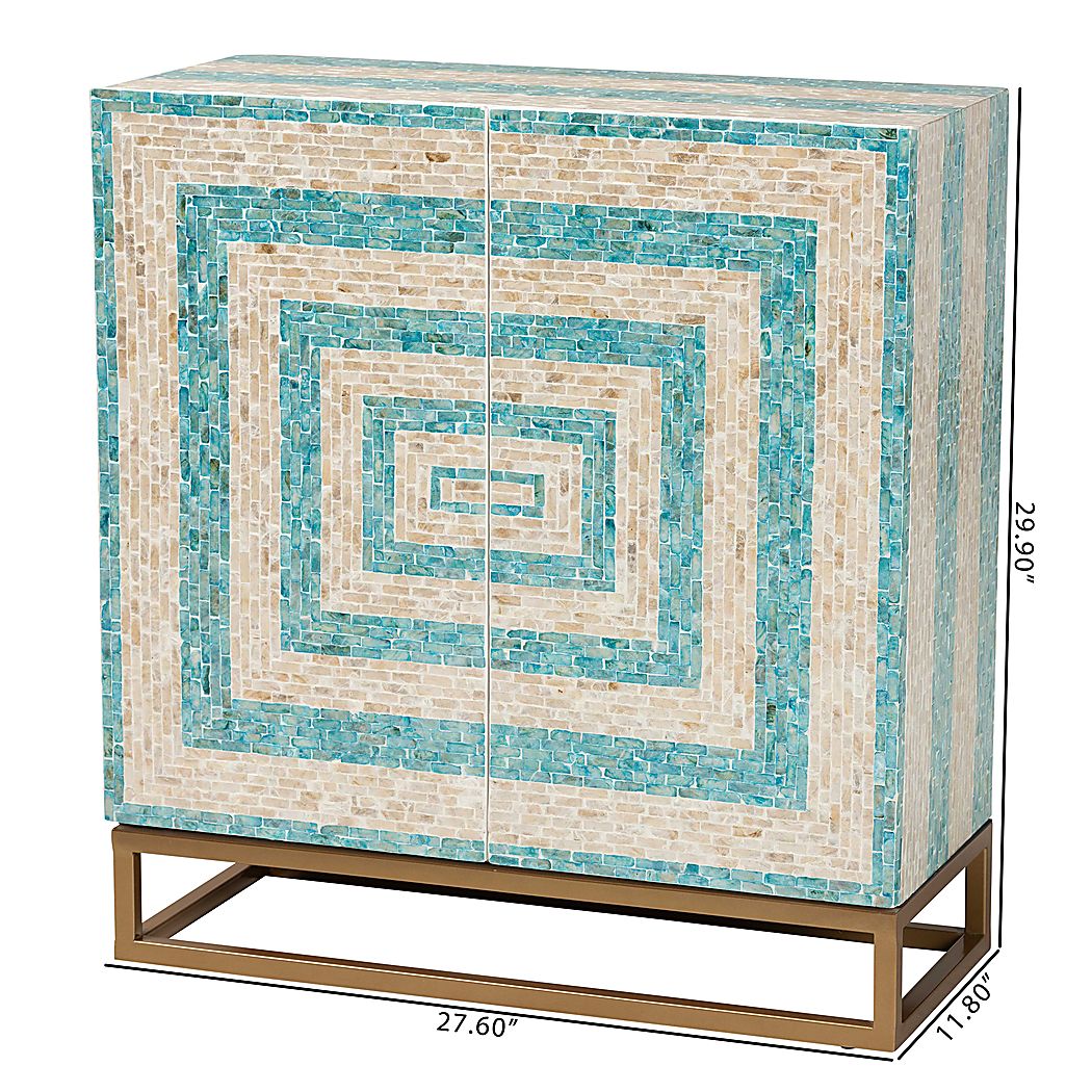 Abiathar Blue Accent Cabinet - Thumbnail 4