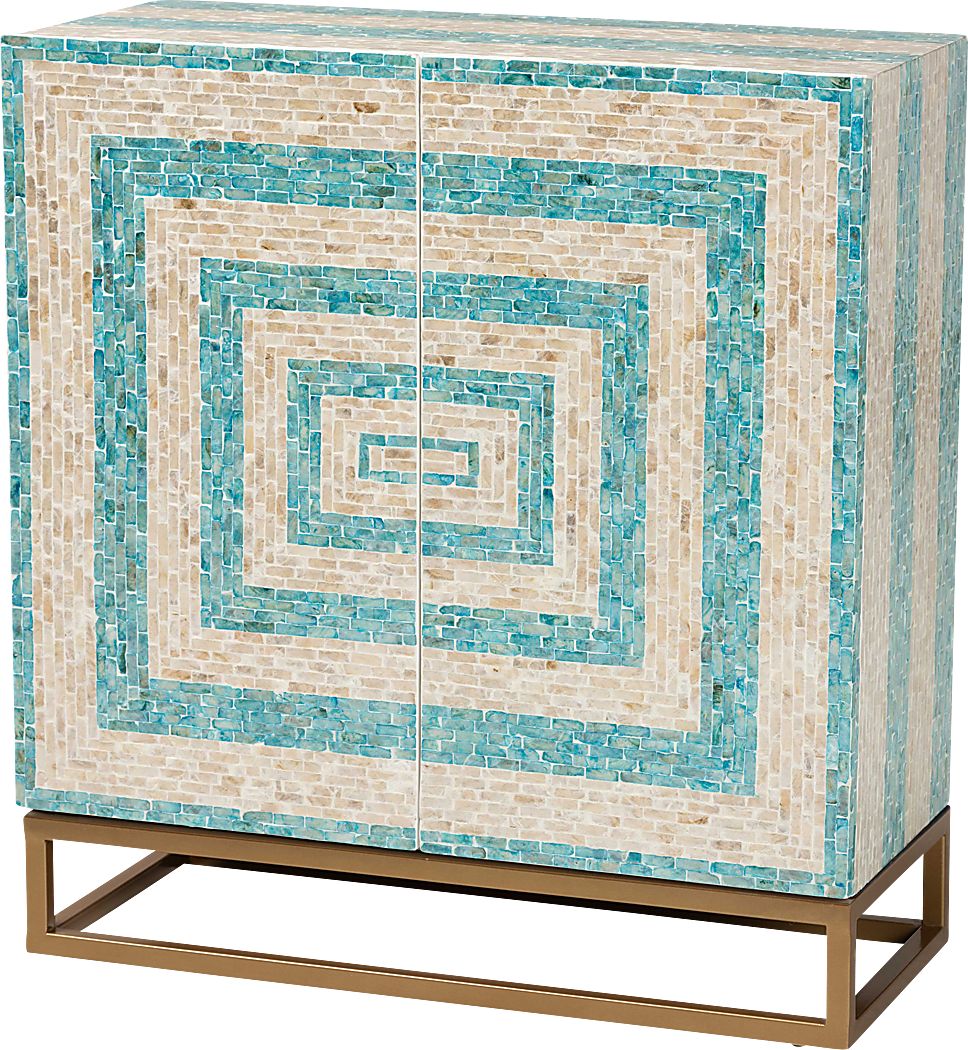 Abiathar Blue Accent Cabinet