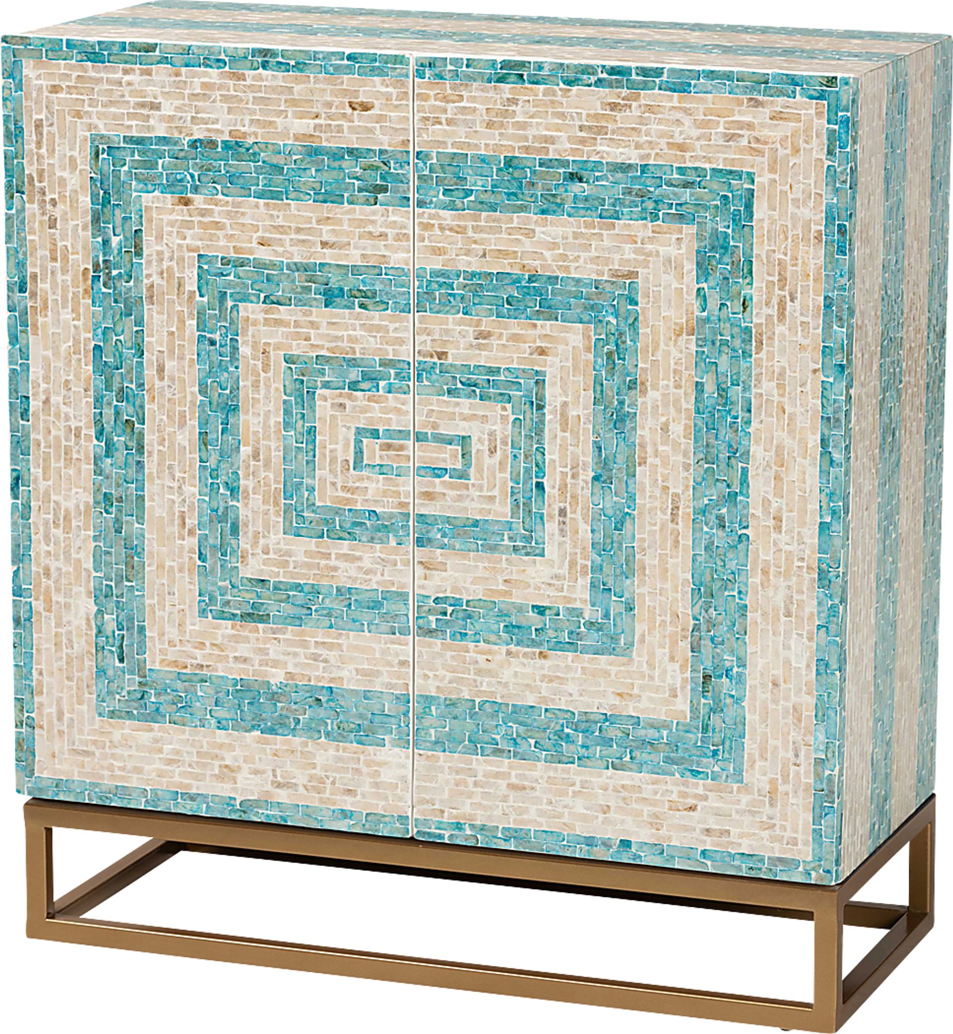 Abiathar Blue Accent Cabinet - Image 1