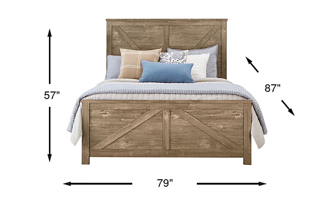 Abilene Brown 3 Pc King Panel Bed