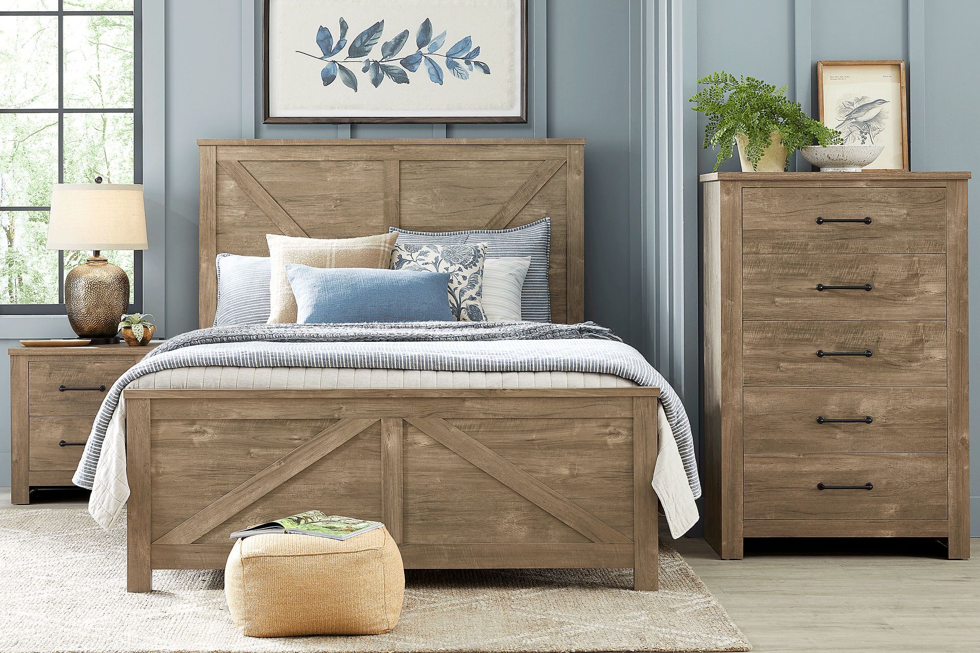 Abilene Brown 5 Pc King Panel Bedroom - Image 1