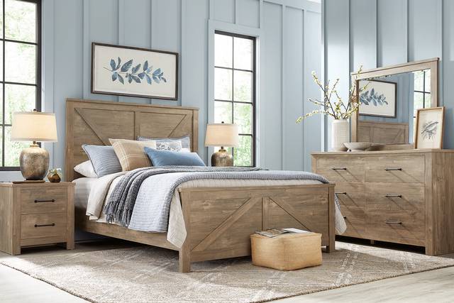 Abilene Brown 7 Pc Queen Panel Bedroom - Thumbnail - Image 1