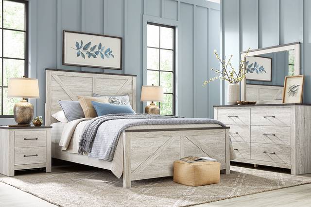 Abilene White 7 Pc Queen Panel Bedroom - Thumbnail - Image 1
