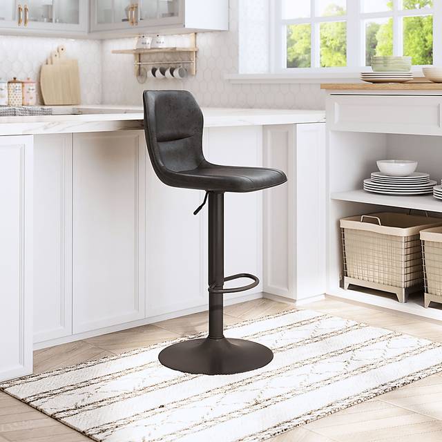 Abingdom Black Bar Height Stool - Thumbnail - Image 2