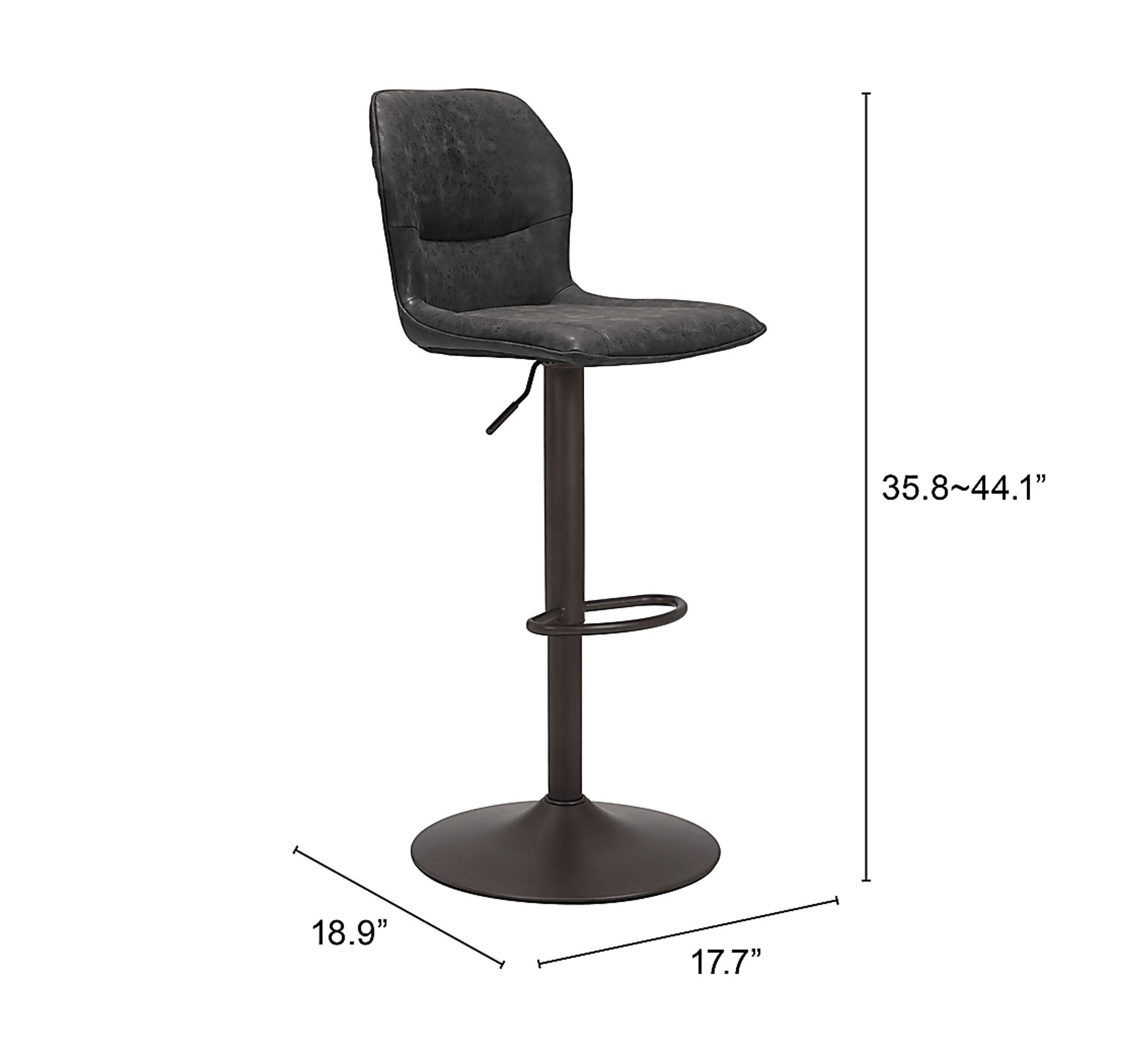 Abingdom Black Bar Height Stool - Image 8