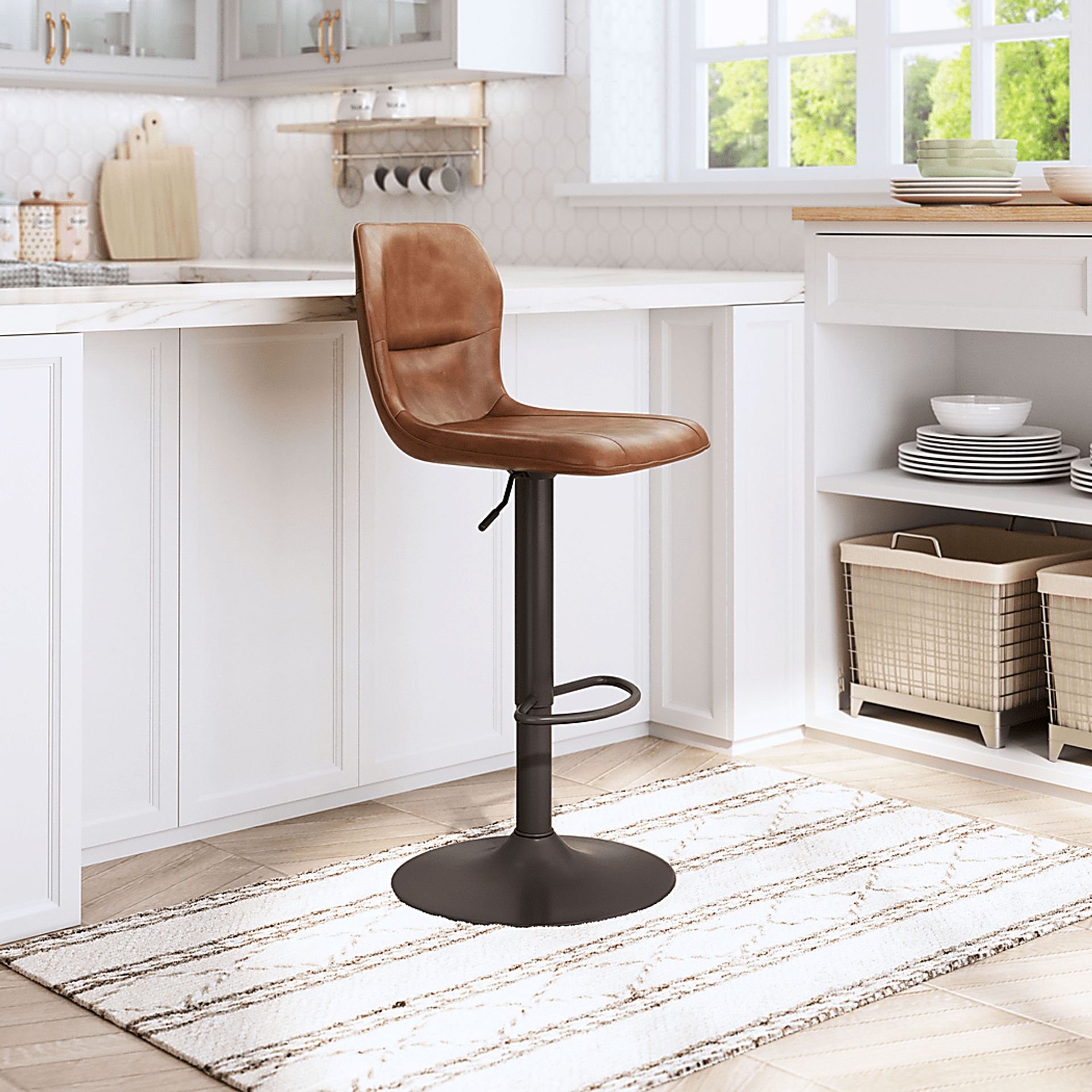Abingdom Brown Bar Height Stool - Image 2