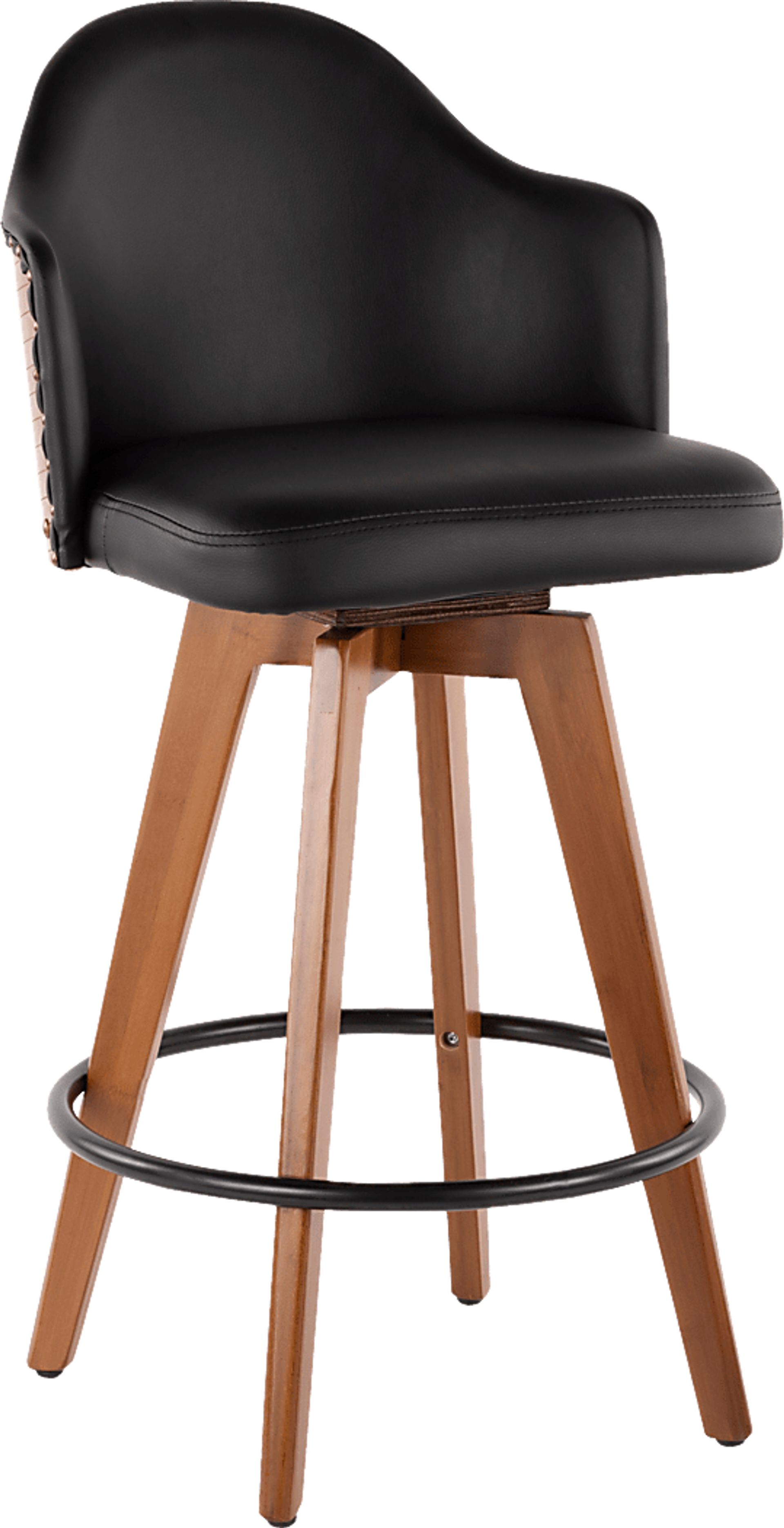 Abinger Black Swivel Counter Height Stool - Image 1
