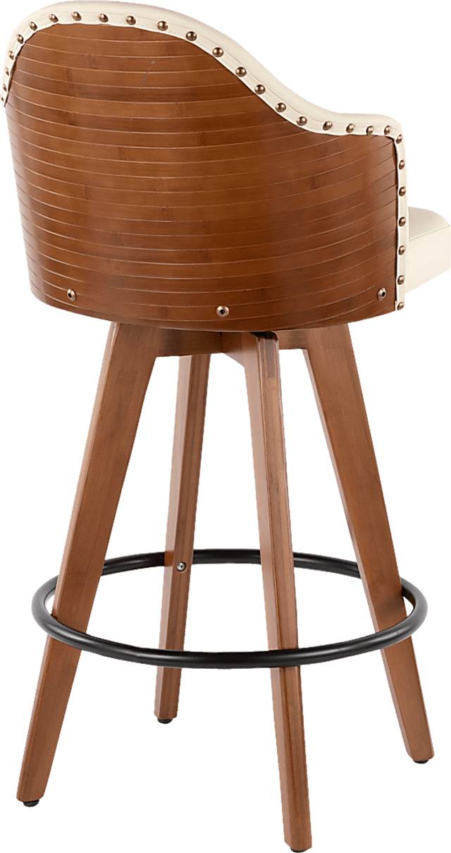 Abinger Cream Swivel Counter Height Stool - Thumbnail - Image 2