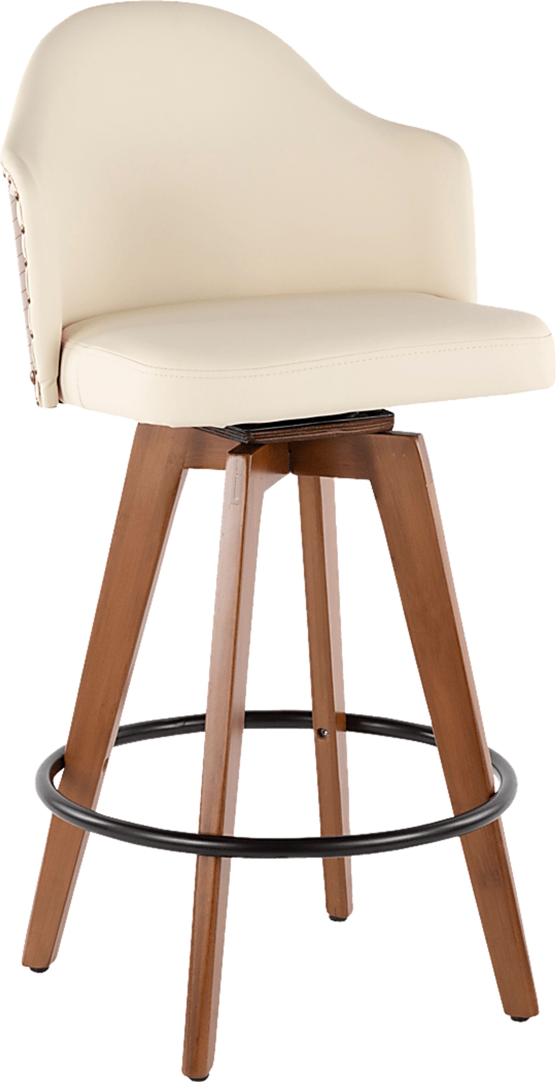Abinger Cream Swivel Counter Height Stool - Image 1