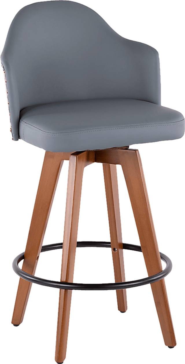 Abinger Gray Swivel Counter Height Stool - Thumbnail - Image 1