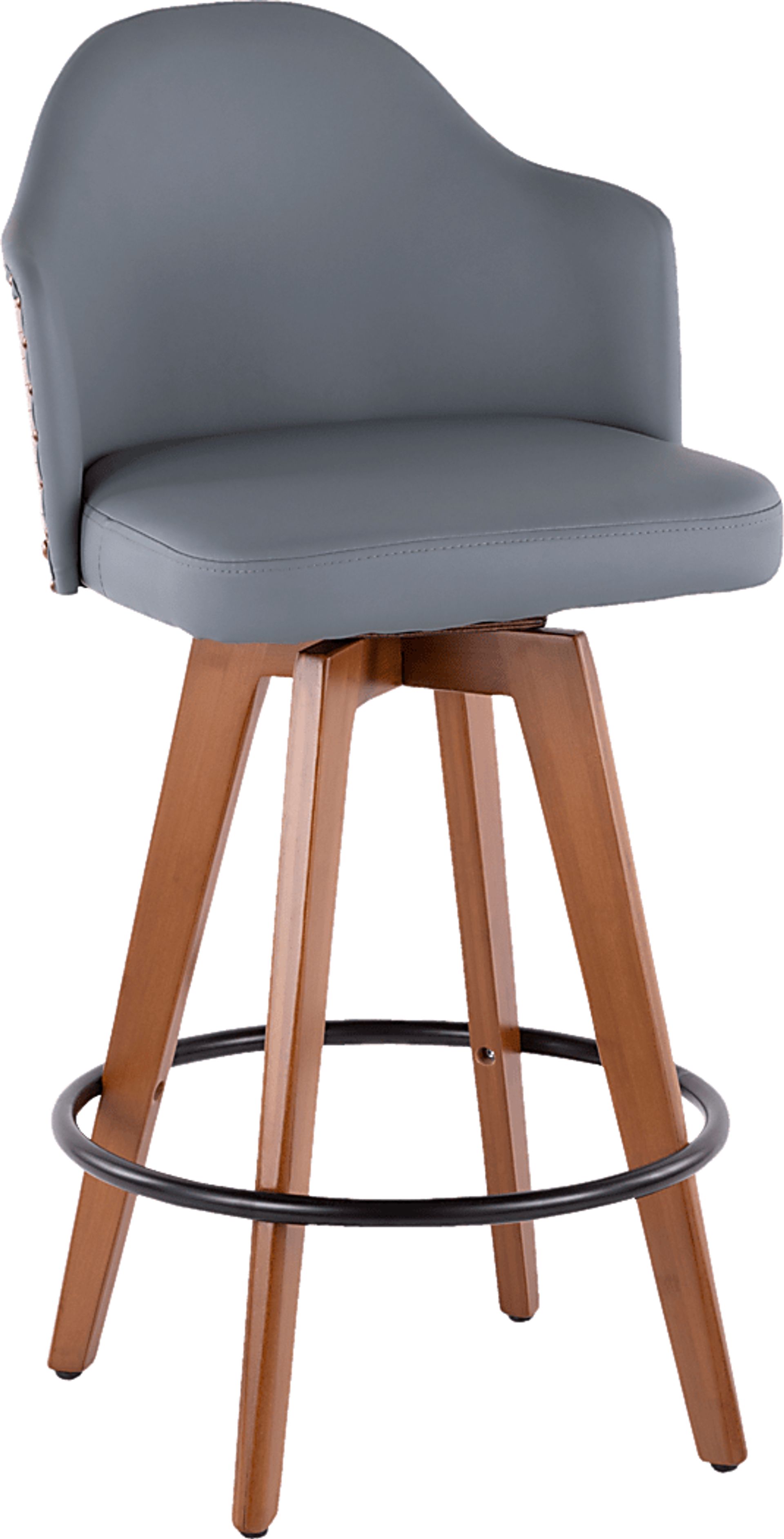 Abinger Gray Swivel Counter Height Stool - Image 1