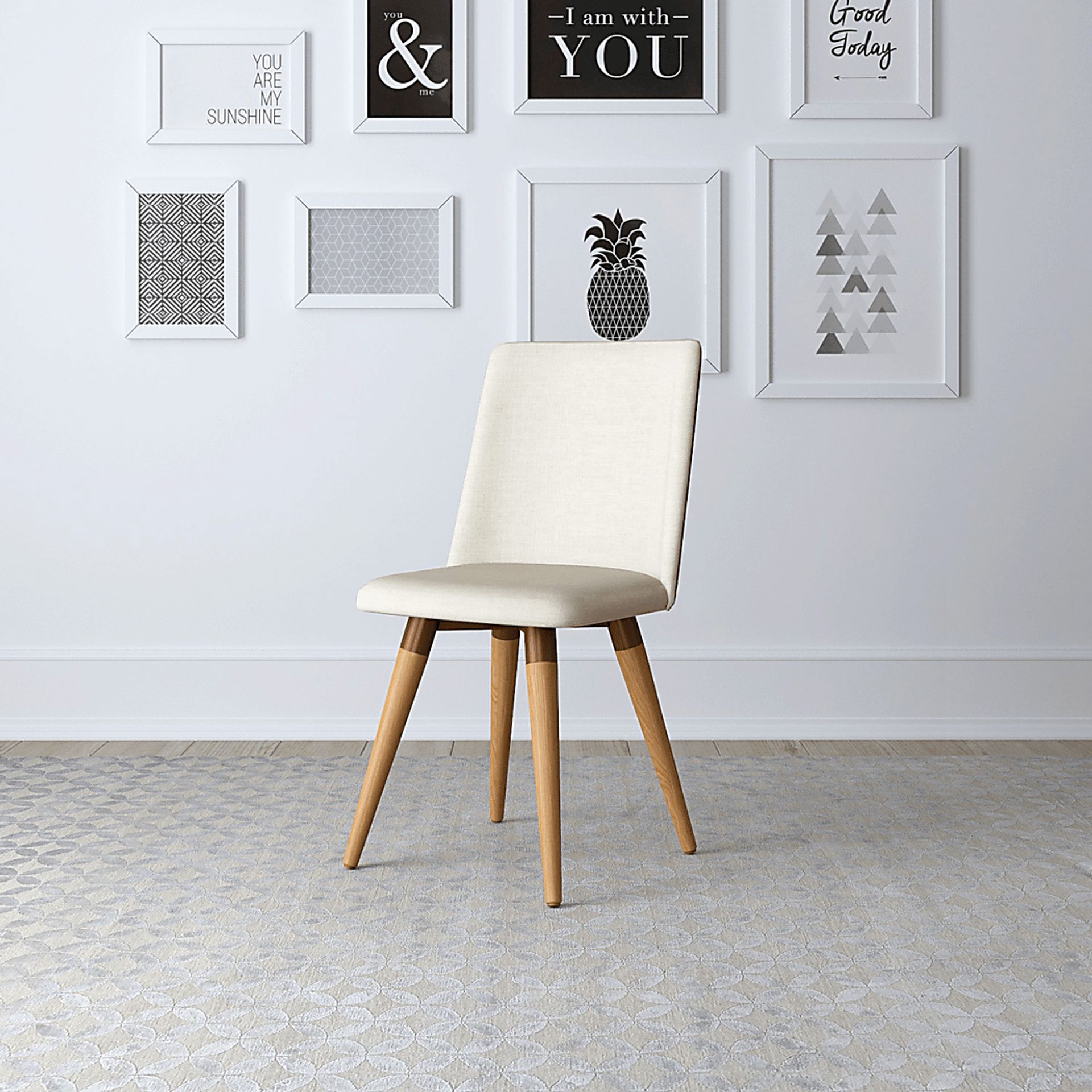 Abita Circle Beige Swivel Side Chair - Image 5