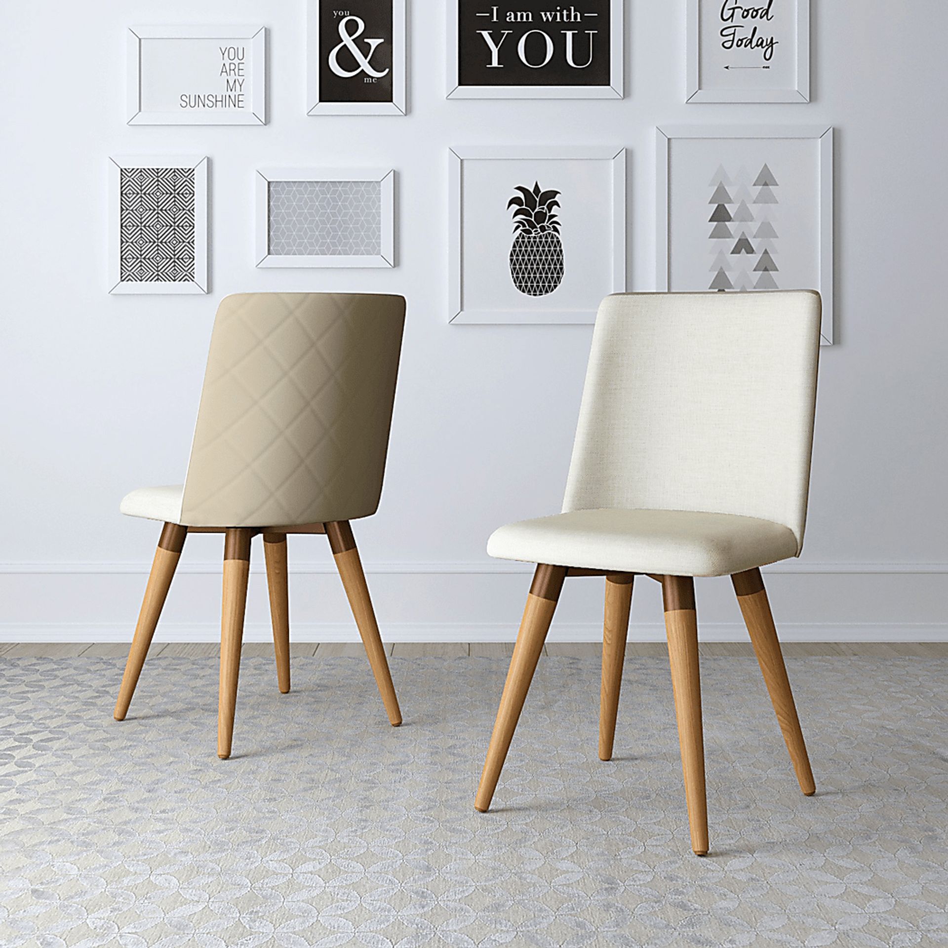 Abita Circle Beige Swivel Side Chair - Image 6