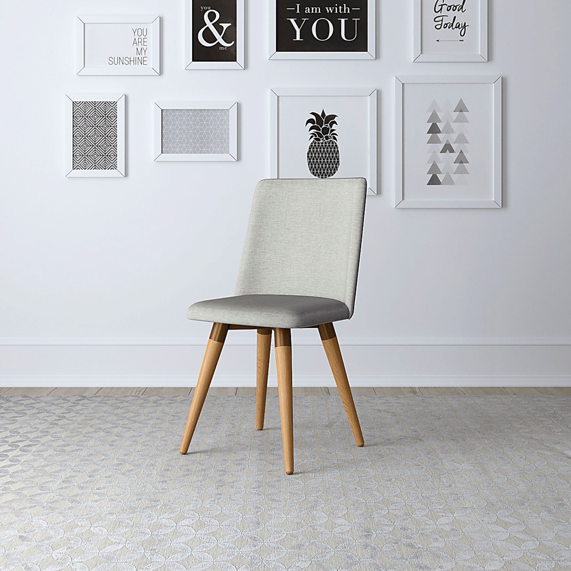 Abita Circle Gray Swivel Side Chair, Set of 2 - Image 6