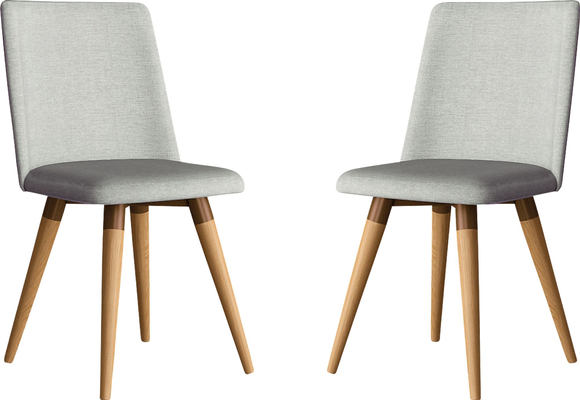 Abita Circle Gray Swivel Side Chair, Set of 2 - Image 1