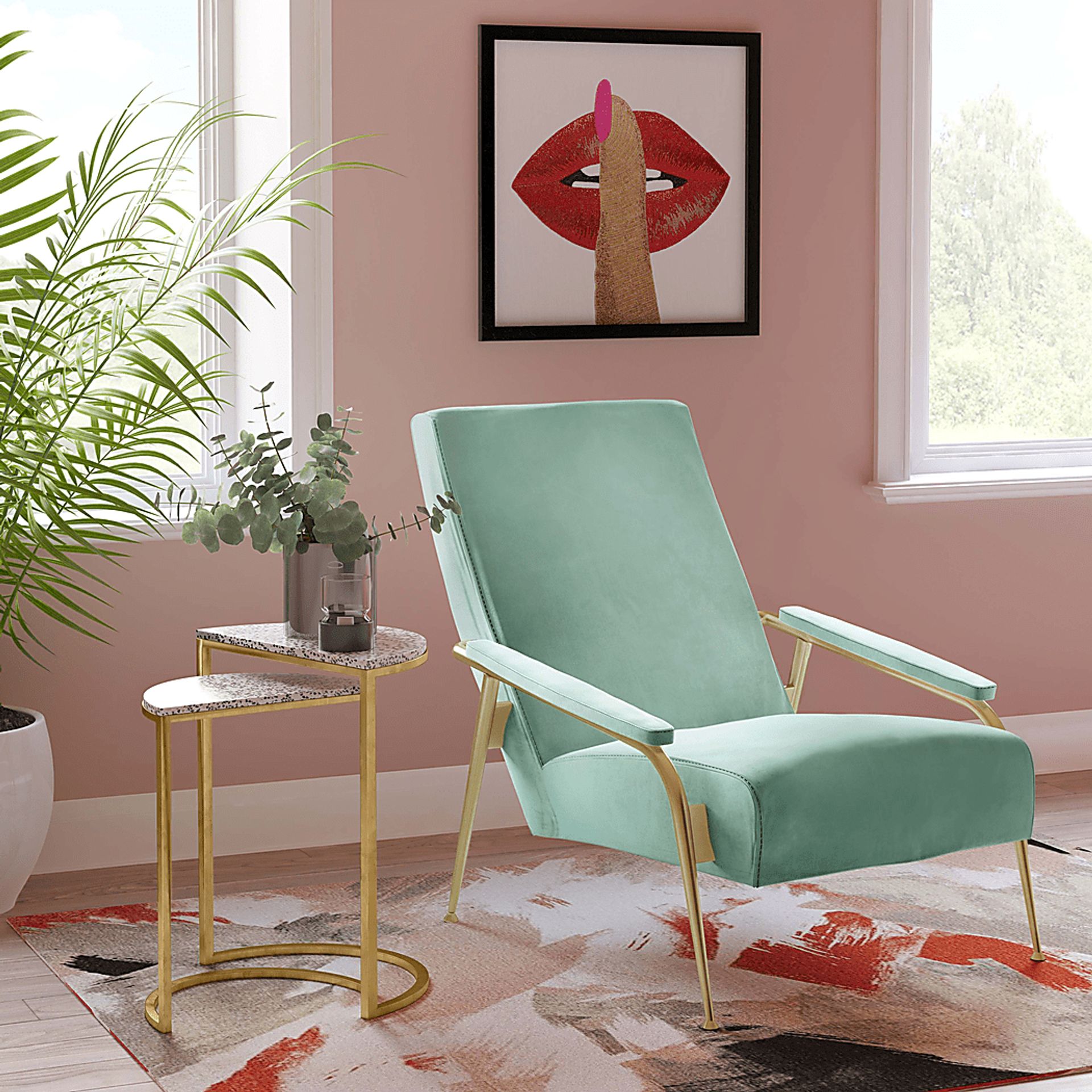 Ableah Green Accent Chair - Image 7