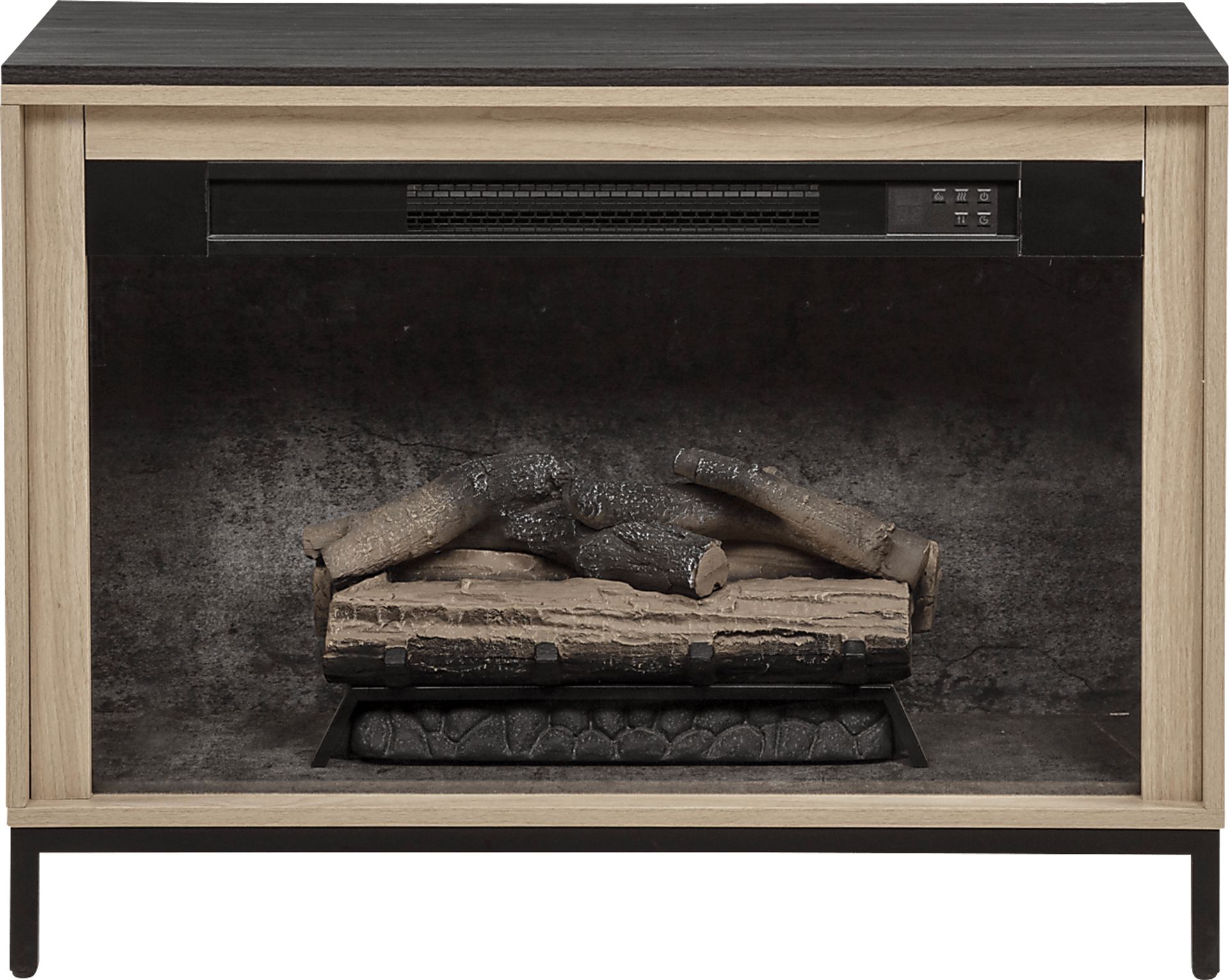 Abline Light Brown 34 in. Console with Electric Fireplace - Image 6
