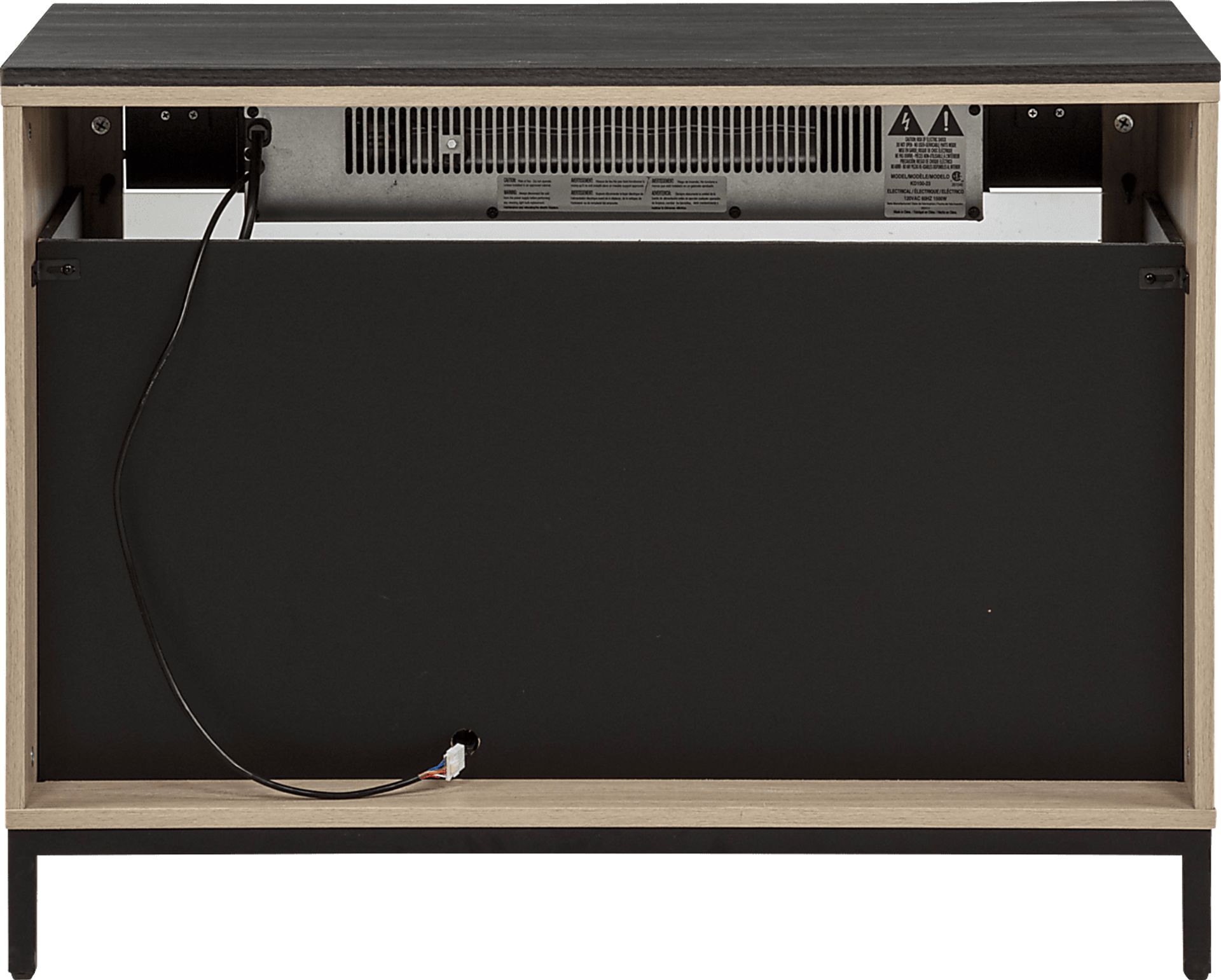 Abline Light Brown 34 in. Console with Electric Fireplace - Image 7