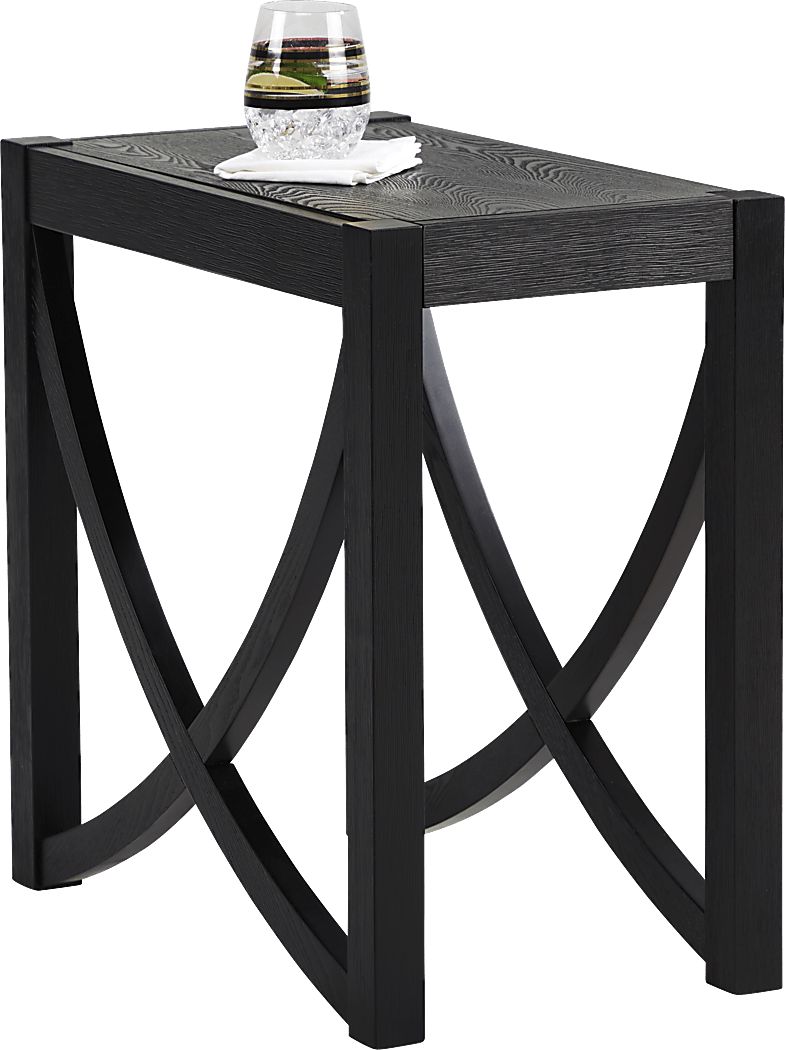 Abner Black Chairside Table Rooms To Go
