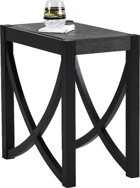 Abner Black Chairside Table