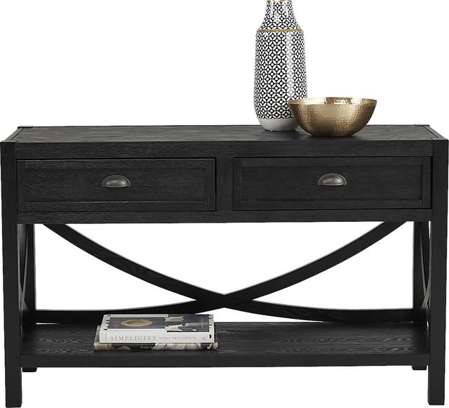 Abner Black Sofa Table - Thumbnail - Image 2